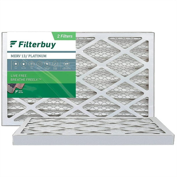 Nordic Pure 14x30x1 MERV 13 Pleated AC Furnace Air Filters 2 Pack 